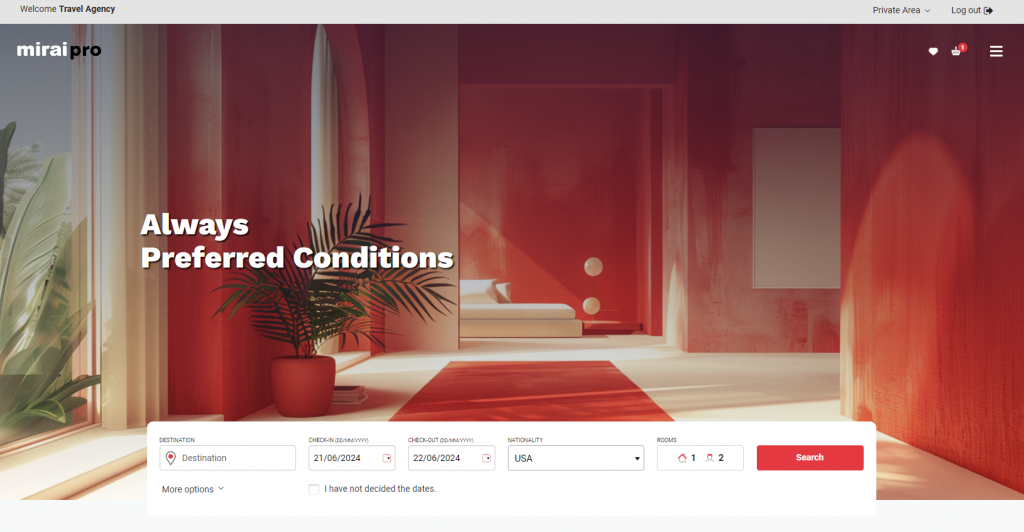 mirai pro booking engine