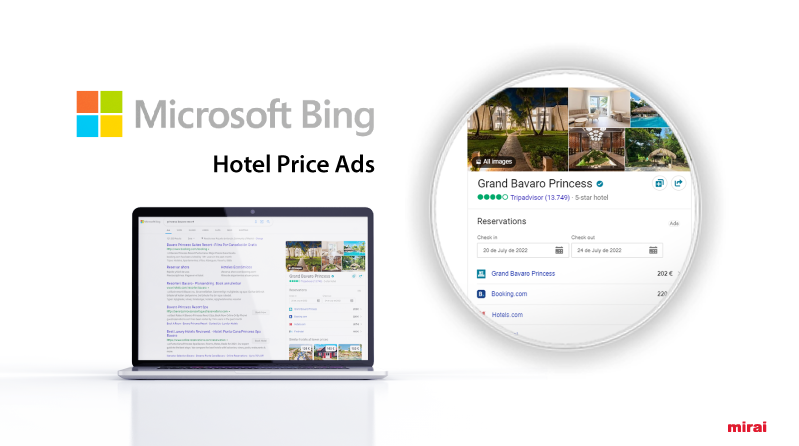 Bing hotel Price Ads Mirai