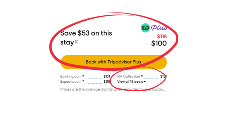 Tripadvisor plus competing own direct channel Mirai